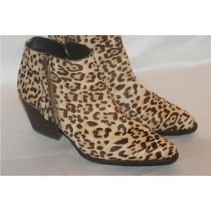 Sam Edelman Leopard Print Calf Hair Leather Ankle Booties